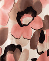 Frank Walder - Blouson - V- hals - Bloem - Warm rose met choco, taupe, beige en off-white