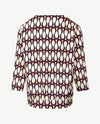 Frank Walder - Blouson - V- hals - Slinger - Off-white, taupe, navy en merlot