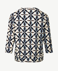Frank Walder - Blouson - Dessin blue, beige, choc en navy