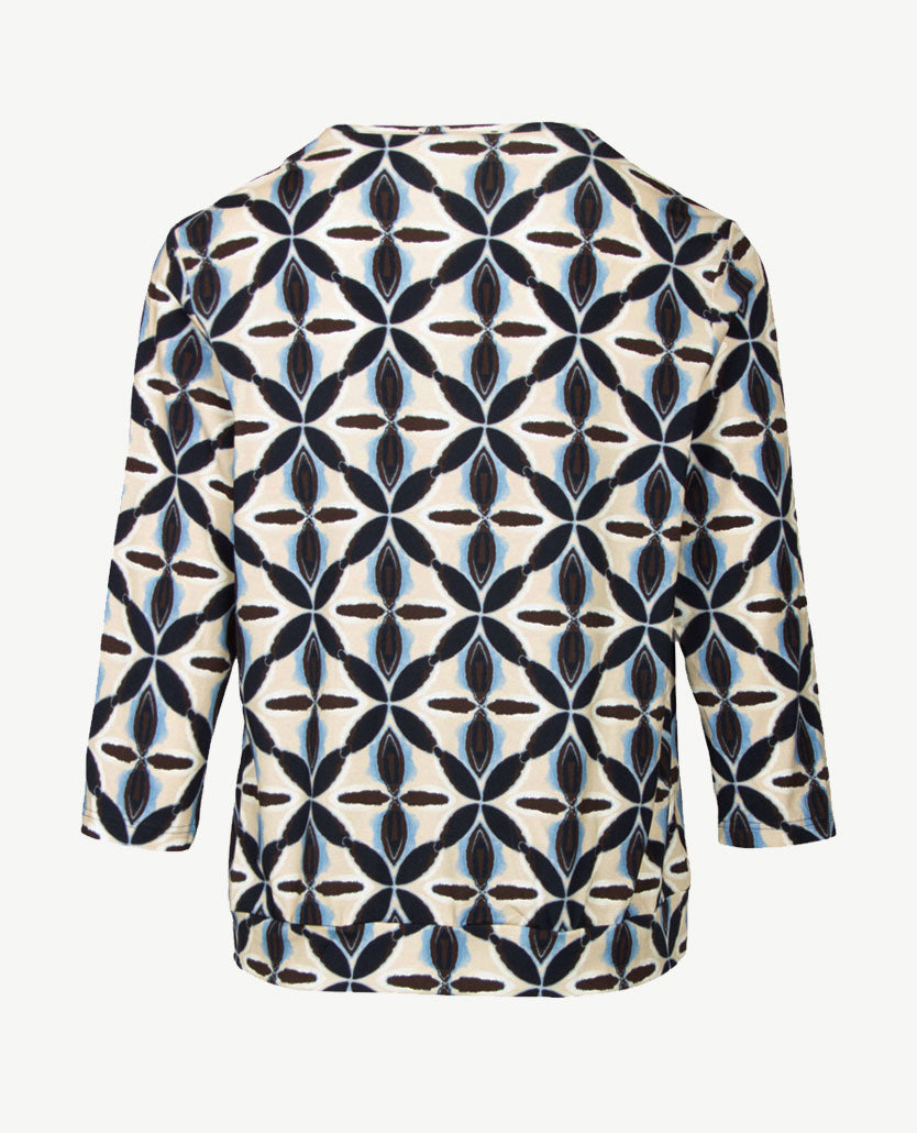Frank Walder - Blouson - Dessin blue, beige, choc en navy