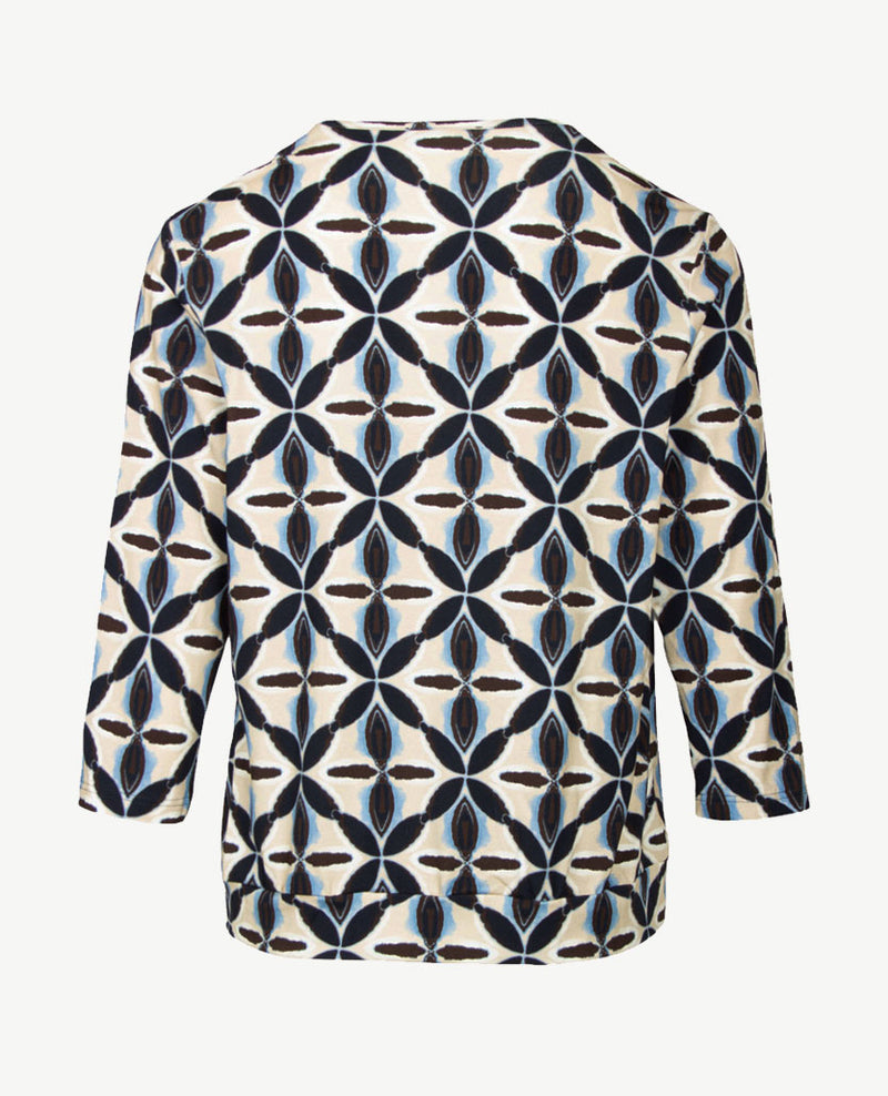 Frank Walder - Blouson - Dessin blue, beige, choc en navy