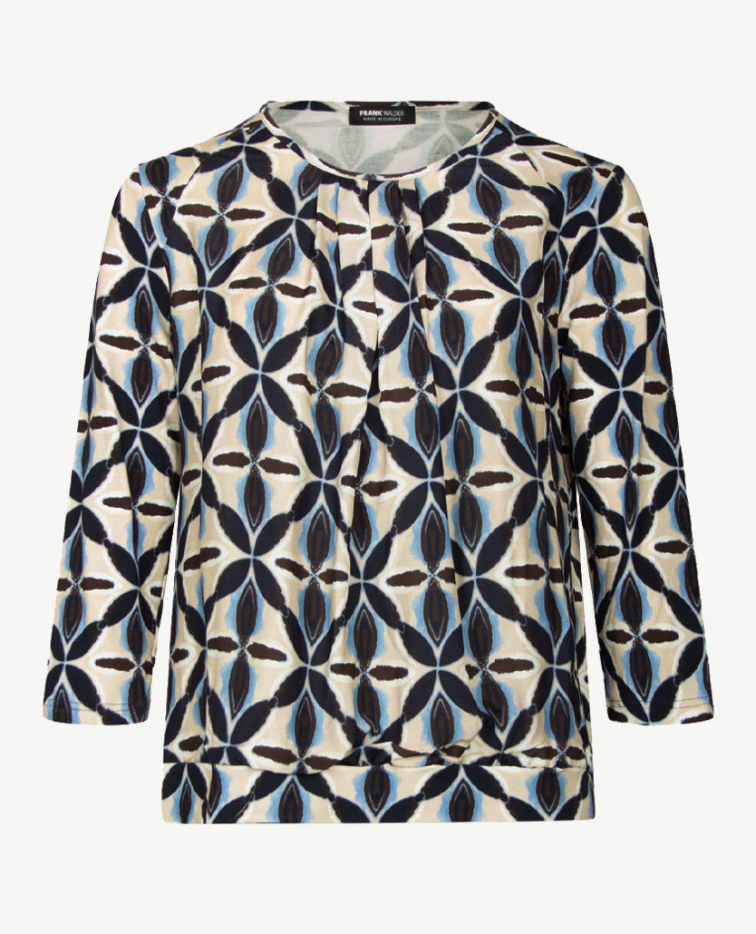 Frank Walder - Blouson - Dessin blue, beige, choc en navy