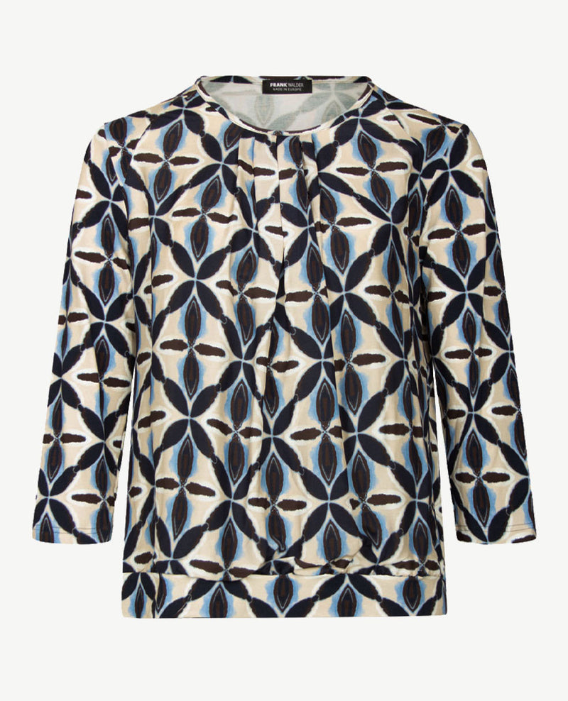 Frank Walder - Blouson - Dessin blue, beige, choc en navy