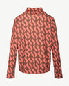 Frank Walder - Blouson met coll - Taupe met warm rose