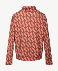 Frank Walder - Blouson met coll - Taupe met warm rose