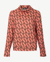 Frank Walder - Blouson met coll - Taupe met warm rose