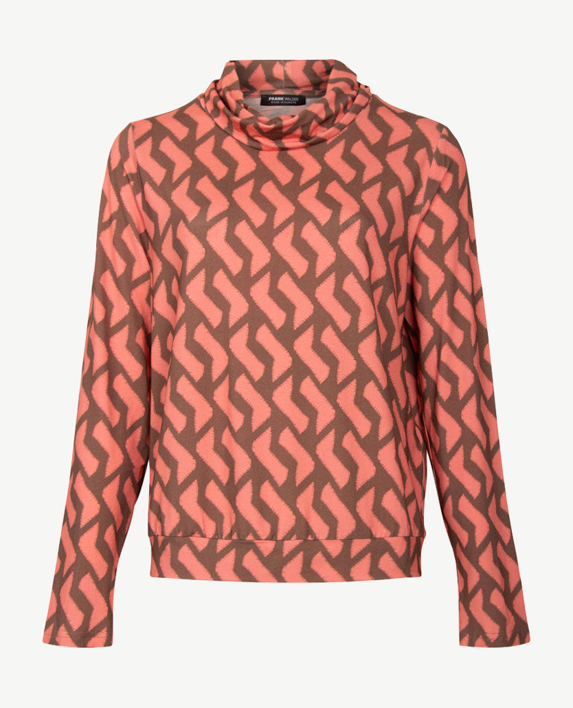 Frank Walder - Blouson met coll - Taupe met warm rose