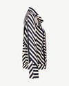Frank Walder - Blouson met coll - Streep - Navy en licht beige