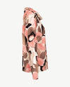 Frank Walder - Blouson met coll - Warm rose met choco, taupe, beige en off-white