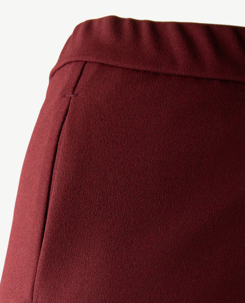 Gardeur - Franca - Instapbroek dames met elastische band - Crêpe jersey - Bordeaux