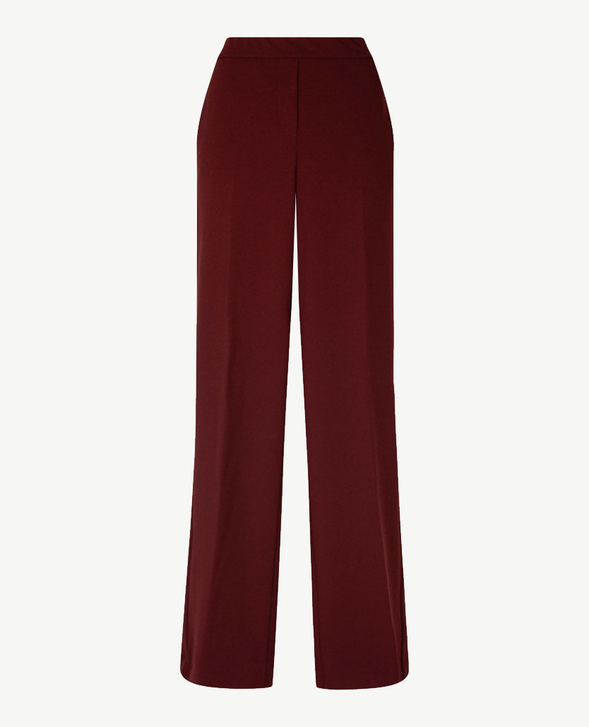 Gardeur - Franca - Instapbroek dames met elastische band - Crêpe jersey - Bordeaux