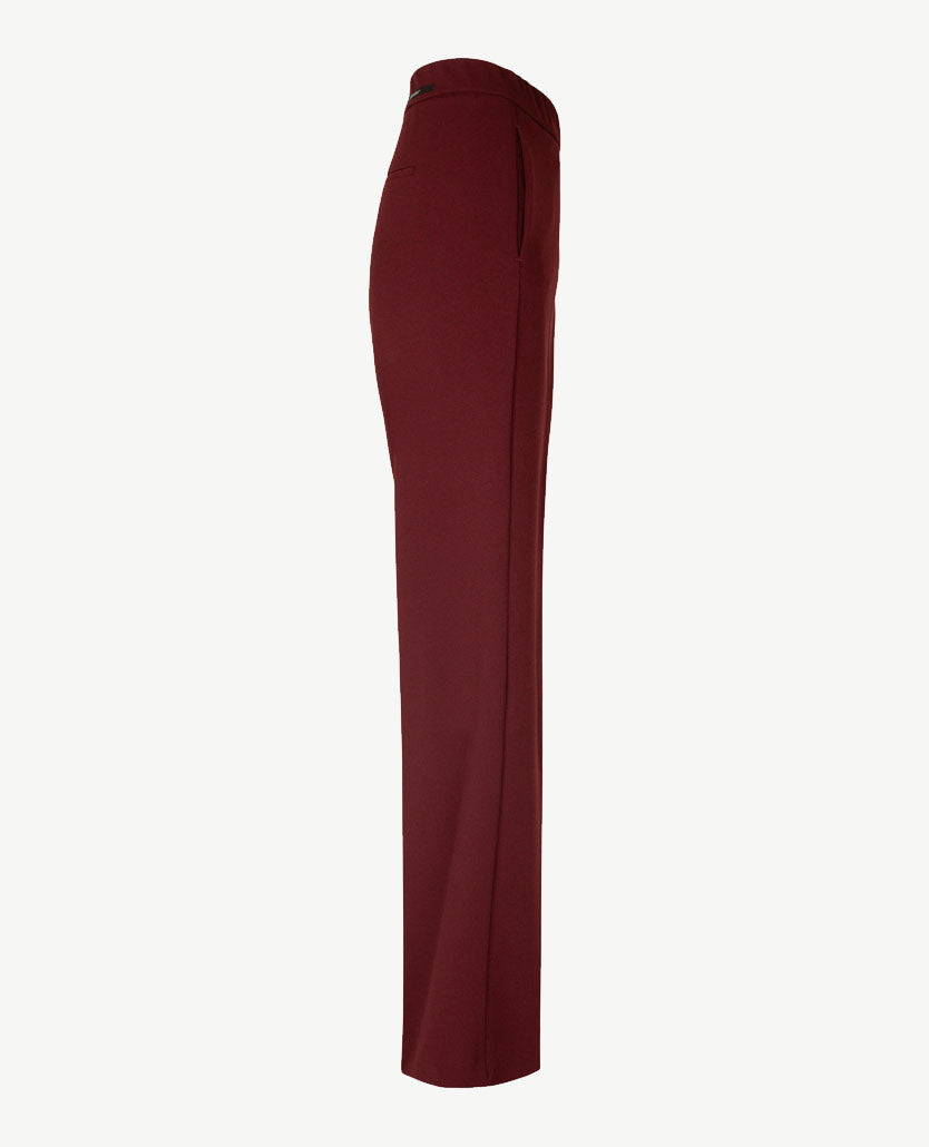 Gardeur - Franca - Instapbroek dames met elastische band - Crêpe jersey - Bordeaux