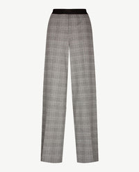 Gardeur - Elastiek rondom - Fergie7 - Normale lengte - Flanel jersey - Grijs mêlée met een ruit
