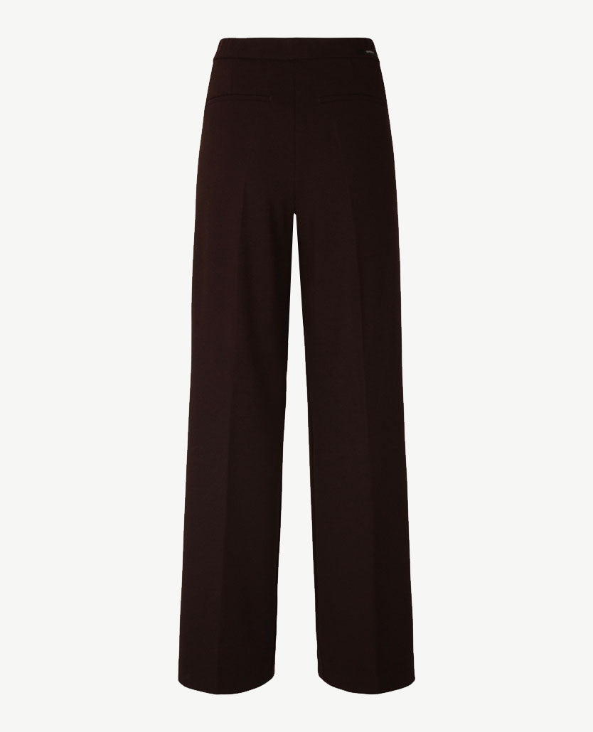 Gardeur - Franca - Instapbroek dames met elastische band - Crêpe jersey - Choco