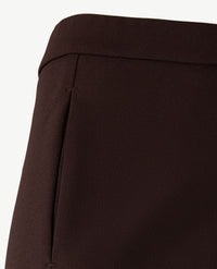 Gardeur - Franca - Instapbroek dames met elastische band - Crêpe jersey - Choco