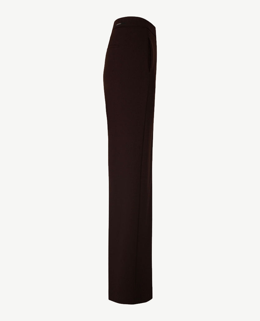 Gardeur - Franca - Instapbroek dames met elastische band - Crêpe jersey - Choco