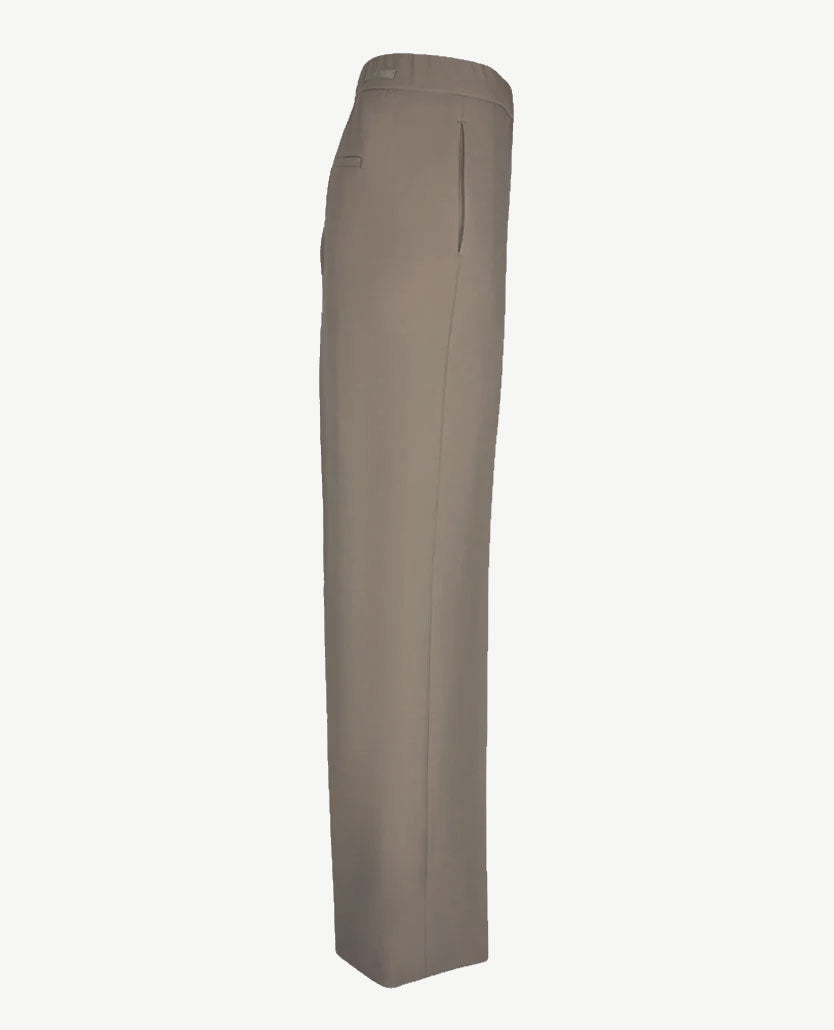 Gardeur - Franca - Instapbroek dames met elastische band - Crêpe jersey - Taupe