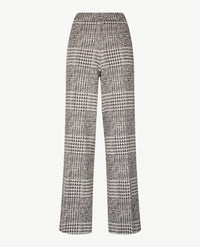 Gardeur - Franca - Instapbroek dames met elastische band - Jersey - Pied de poule met glansje - Grijzen met cream