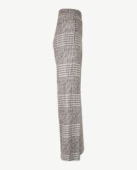 Gardeur - Franca - Instapbroek dames met elastische band - Jersey - Pied de poule met glansje - Grijzen met cream