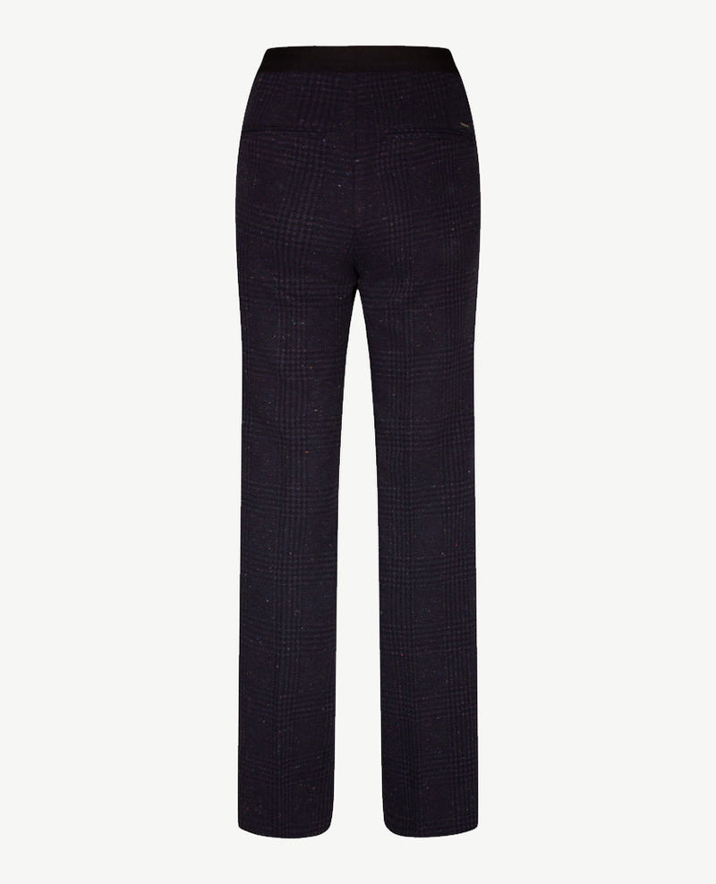 Gardeur - Elastiek rondom - Zaria - Jersey - Normale lengte - Multi tweed navy met zwart