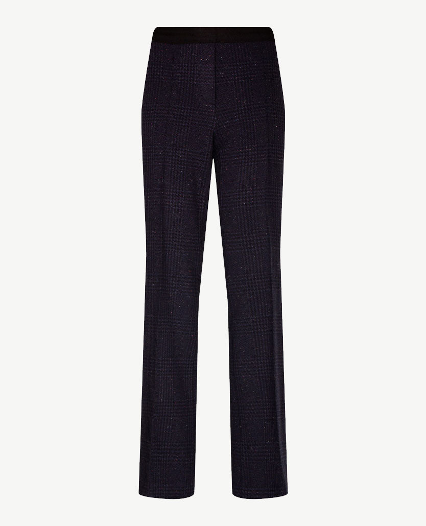 Gardeur - Elastiek rondom - Zaria - Jersey - Normale lengte - Multi tweed navy met zwart