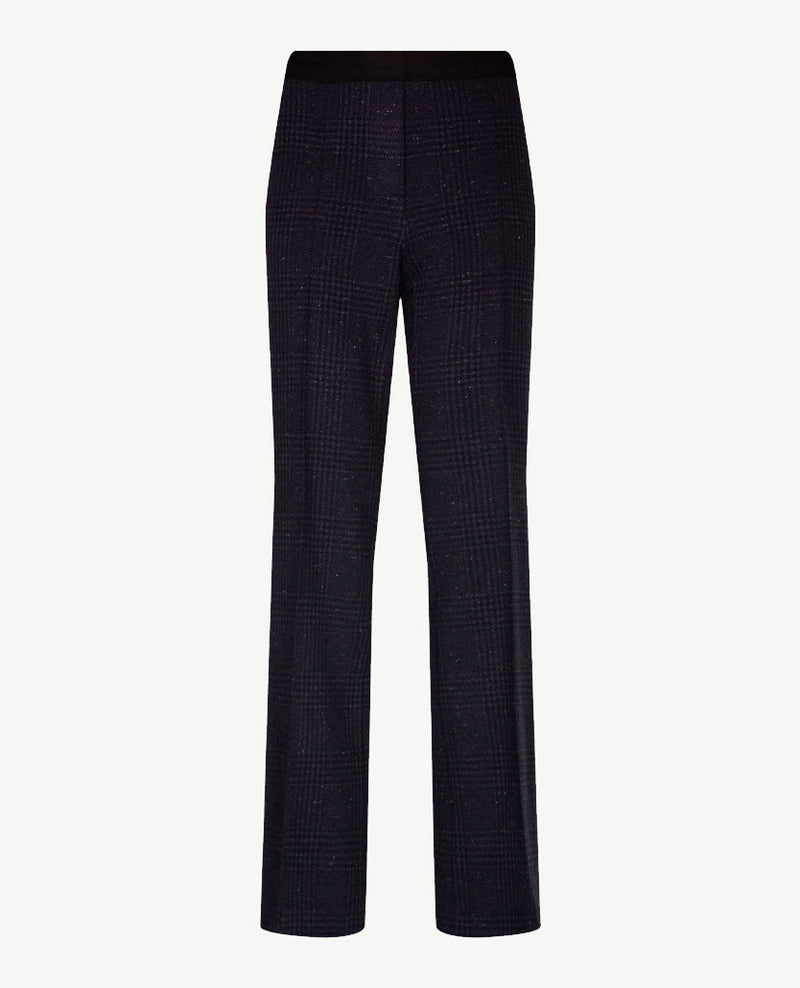 Gardeur - Elastiek rondom - Zaria - Jersey - Normale lengte - Multi tweed navy met zwart