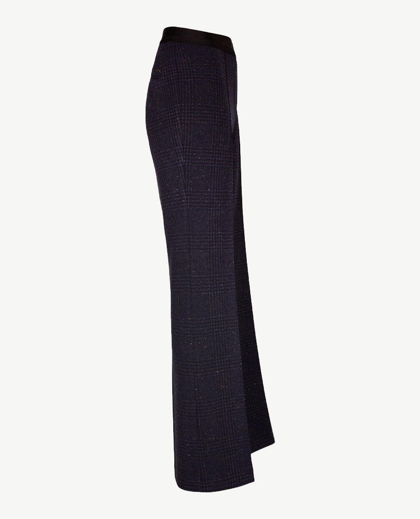 Gardeur - Elastiek rondom - Zaria - Jersey - Normale lengte - Multi tweed navy met zwart
