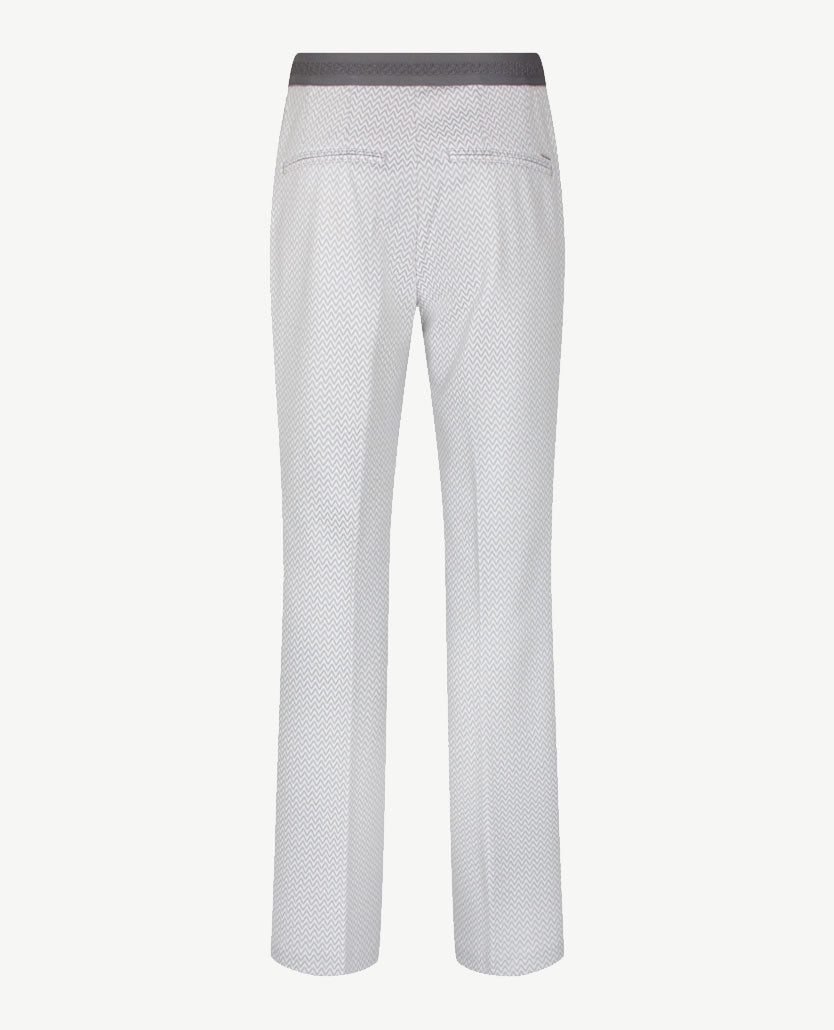 Gardeur - Elastiek rondom - Zaria - Jersey - Normale lengte - Grijs en wit