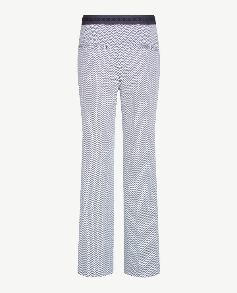 Gardeur - Elastiek rondom - Zaria - Jersey - Normale lengte - Navy en wit