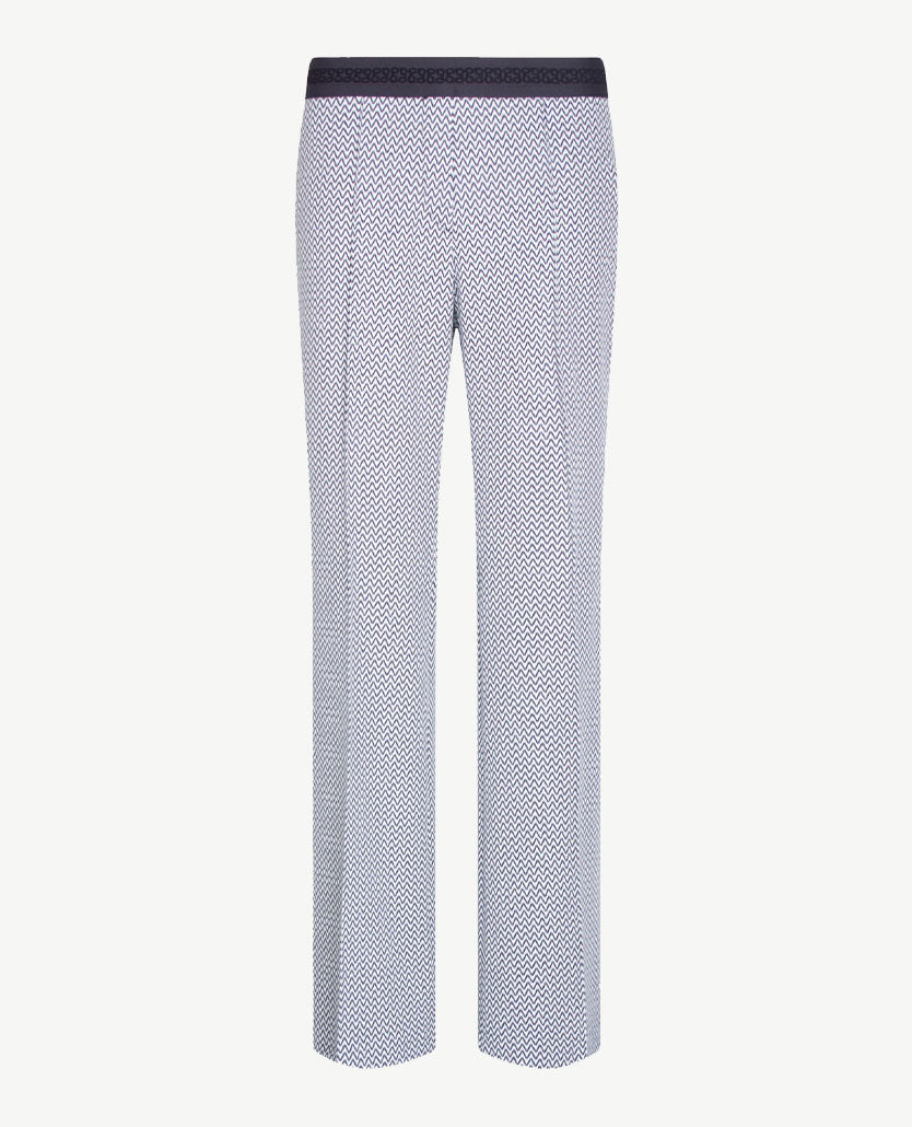 Gardeur - Elastiek rondom - Zaria - Jersey - Normale lengte - Navy en wit