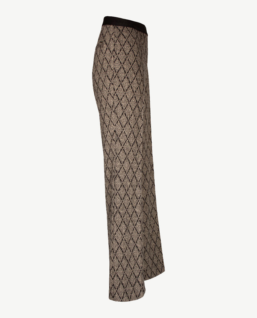 Gardeur - Elastiek rondom - Zaria - Jersey - Normale lengte - Wieber - Beige met zwart
