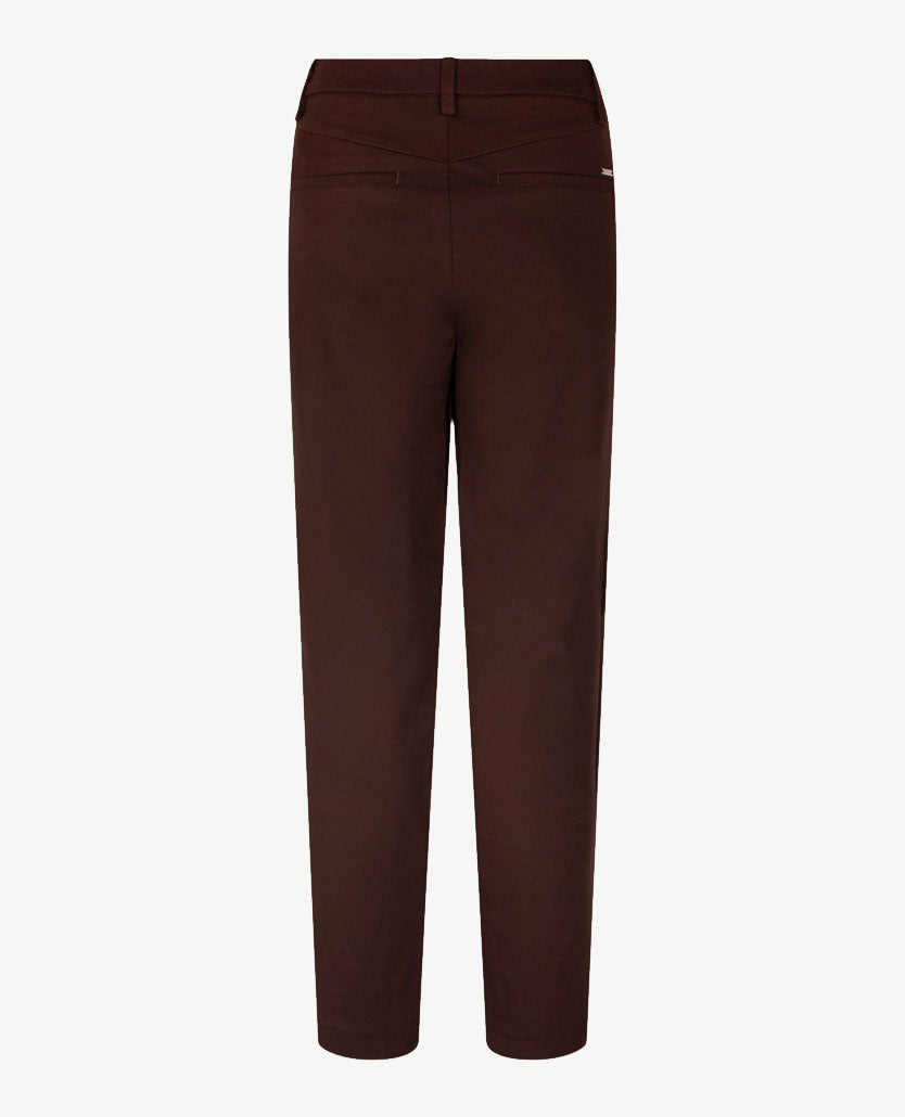 Gardeur - Zene57 - Instapbroek dames met elastische band - Jersey - Choco