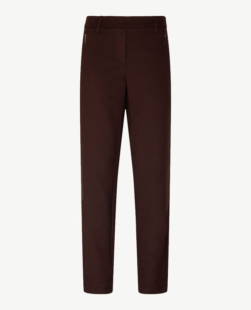 Gardeur - Zene57 - Instapbroek dames met elastische band - Jersey - Choco