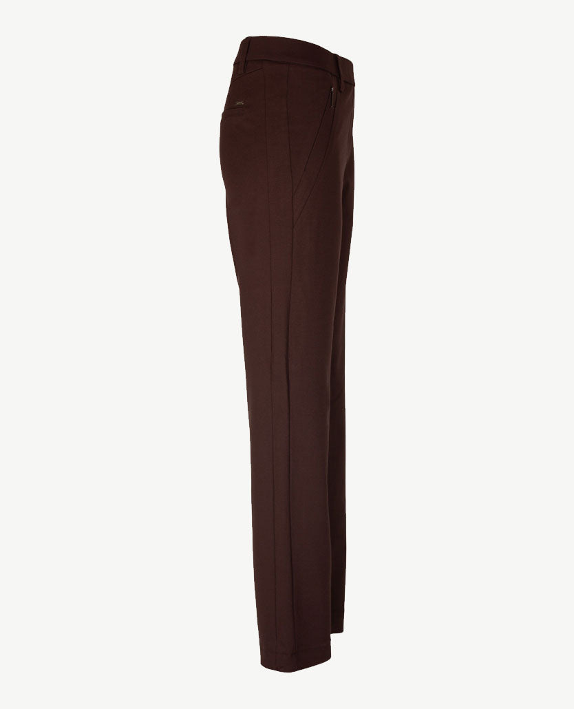 Gardeur - Zene57 - Instapbroek dames met elastische band - Jersey - Choco
