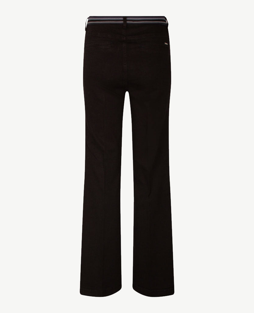 Gardeur - Zilla 1 - Instapbroek dames met elastische band - Flare- Jeans - zwart