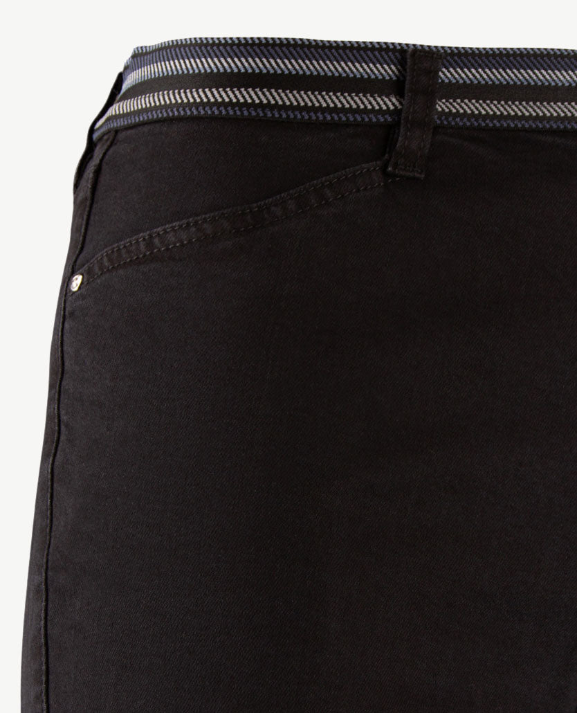 Gardeur - Zilla 1 - Instapbroek dames met elastische band - Flare- Jeans - zwart