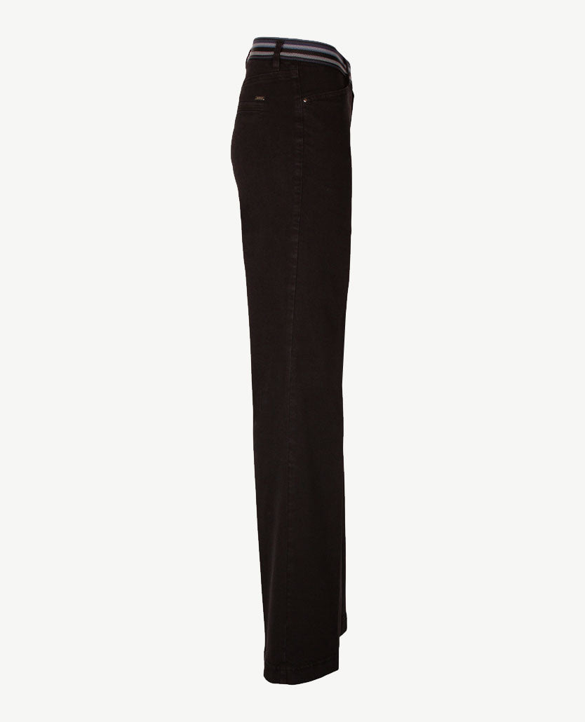 Gardeur - Zilla 1 - Instapbroek dames met elastische band - Flare- Jeans - zwart