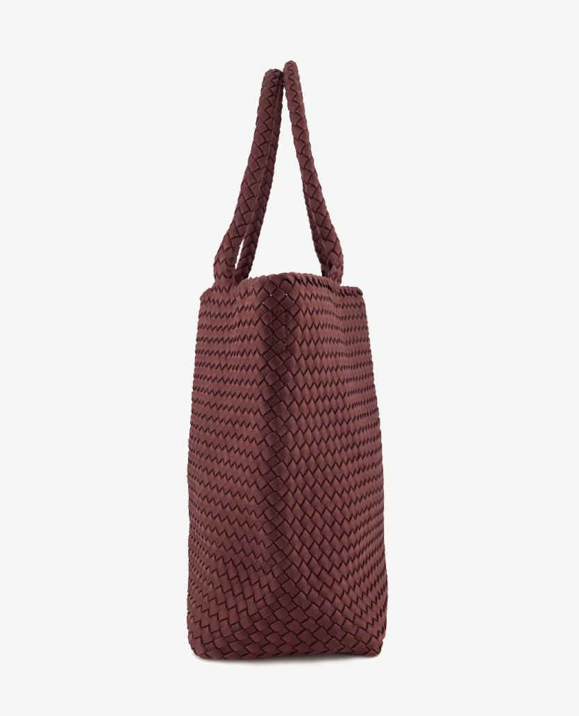 Schoudertas - Shopper Groot - Gevlochten - Burgundy
