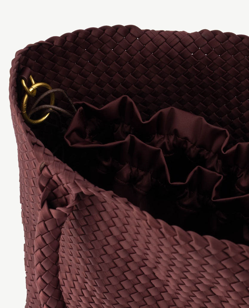 Schoudertas - Shopper Groot - Gevlochten - Burgundy