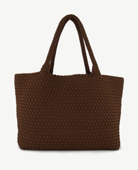 Schoudertas - Shopper Groot - Gevlochten - Choco