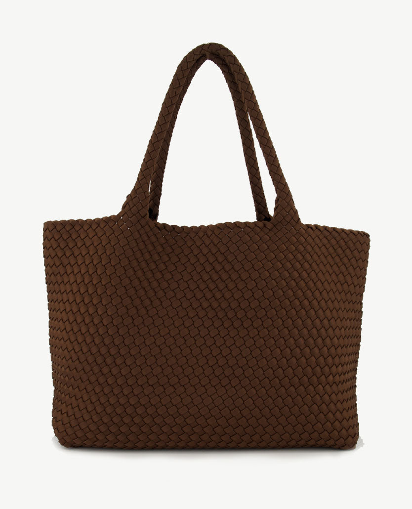 Schoudertas - Shopper Groot - Gevlochten - Choco