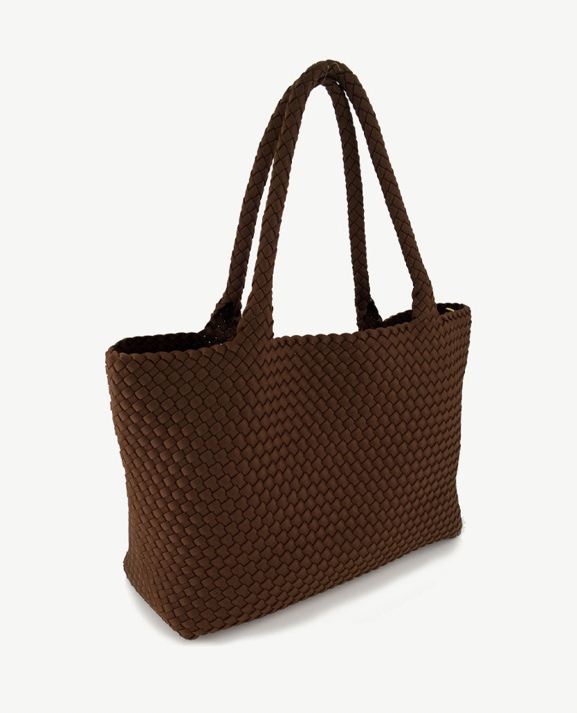 Schoudertas - Shopper Groot - Gevlochten - Choco