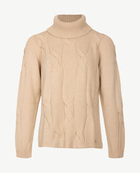Gollé Haug - Pullover coll - kabel - Licht taupe, beige