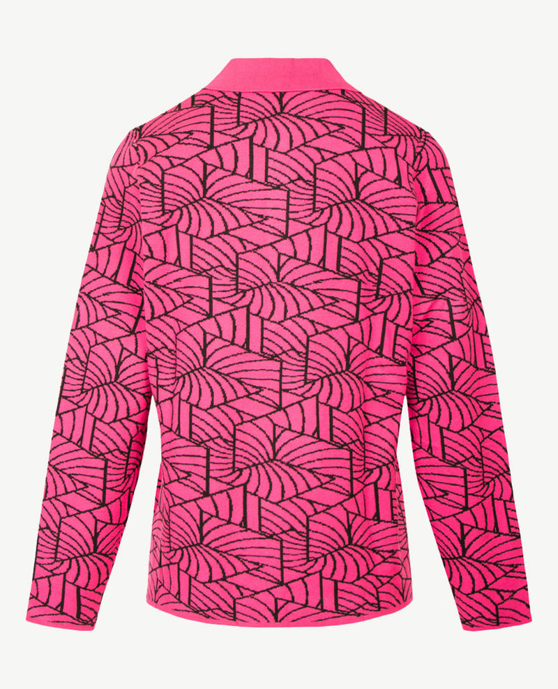 Gollé Haug -  Pullover polo - Pink met zwart