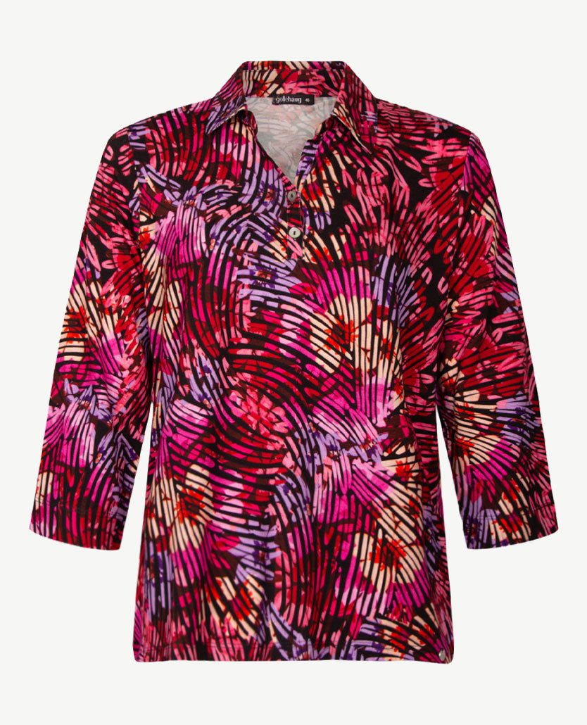 Gollé Haug - Polo - Pink, lila , roden en zwart