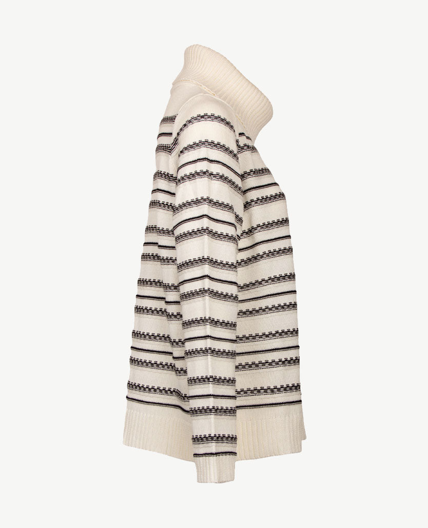 Gollé Haug - Pullover coll - Off-white met zwart