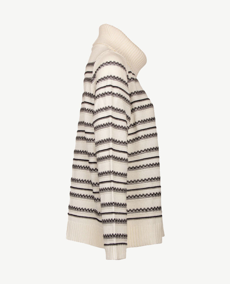 Gollé Haug - Pullover coll - Off-white met zwart