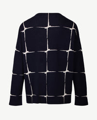 Gollé Haug - Pullover ronde hals - Navy met off-white