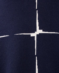 Gollé Haug - Pullover ronde hals - Navy met off-white