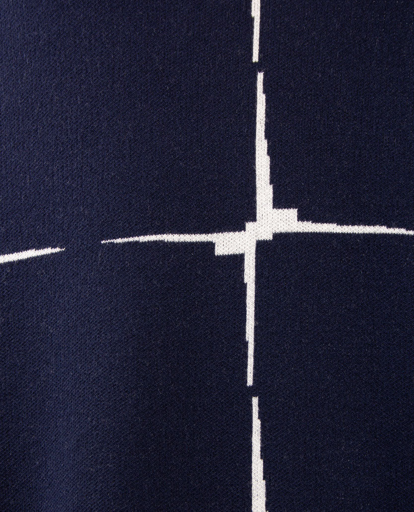 Gollé Haug - Pullover ronde hals - Navy met off-white